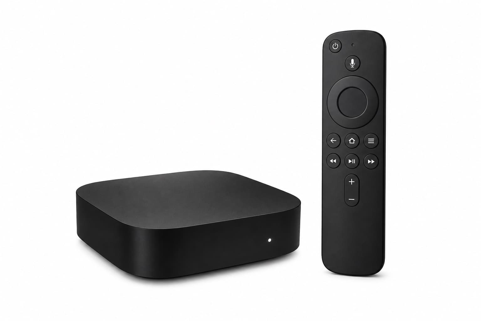 Compact HD Streaming Device with Remote - front product view on white background